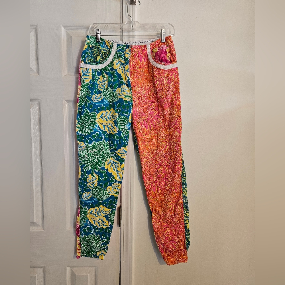 Lilly Pulitzer Multi Color Pants Floral Size 6